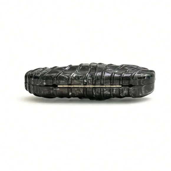 Textured irregular shape acrylic clutch purse - Picture 4 of 7